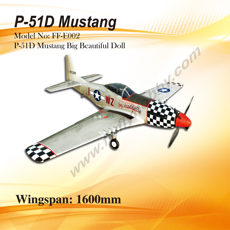 P-51D Mustang Big Beautiful Doll_Kit w/motor+prop